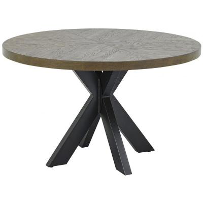 Bohemia Fumed Oak Round Dining Table